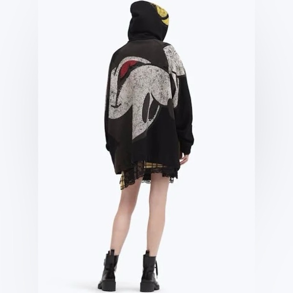 Marc Jacobs  RARE COLLECTABLE DISNEY MICKEY MOUSE OVERSIZED ZIP UP HOODIE /DRESS - Picture 4 of 16